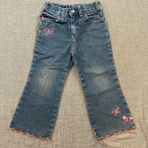 Jordache flower embroidered jeans. Size 3T